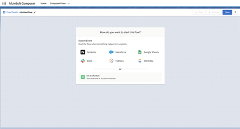 screenshot of MuleSoft Composer